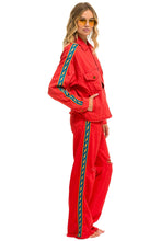 Carregar imagem no visualizador da galeria, BOLT STRIPE HI RISE WIDE-LEG GYPSY JEAN - RED Women&#39;s Jeans Aviator Nation