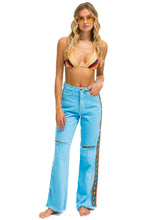Carregar imagem no visualizador da galeria, BOLT STRIPE HI RISE WIDE-LEG GYPSY JEAN - SKY Women&#39;s Jeans Aviator Nation
