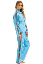 Carregar imagem no visualizador da galeria, BOLT STRIPE HI RISE WIDE-LEG GYPSY JEAN - SKY Women&#39;s Jeans Aviator Nation