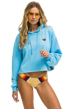 Carregar imagem no visualizador da galeria, BOLT STRIPE RELAXED CROPPED PULLOVER HOODIE - SKY Aviator Nation