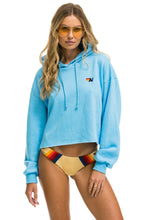Carregar imagem no visualizador da galeria, BOLT STRIPE RELAXED CROPPED PULLOVER HOODIE - SKY Aviator Nation