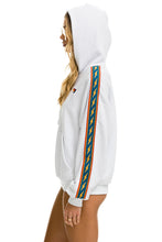 Carregar imagem no visualizador da galeria, BOLT STRIPE RELAXED PULLOVER HOODIE - WHITE Aviator Nation