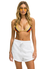 Carregar imagem no visualizador da galeria, BOLT STRIPE WOMENS LOUNGER SHORT - WHITE Aviator Nation