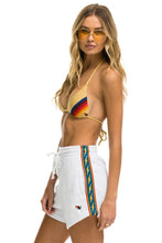 Carregar imagem no visualizador da galeria, BOLT STRIPE WOMENS LOUNGER SHORT - WHITE Aviator Nation