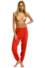 Carregar imagem no visualizador da galeria, BOLT STRIPE WOMENS SWEATPANTS - RED Aviator Nation
