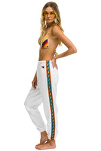 Carregar imagem no visualizador da galeria, BOLT STRIPE WOMENS SWEATPANTS - WHITE Aviator Nation
