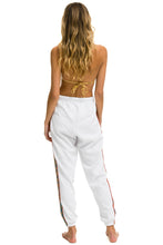 Carregar imagem no visualizador da galeria, BOLT STRIPE WOMENS SWEATPANTS - WHITE Aviator Nation