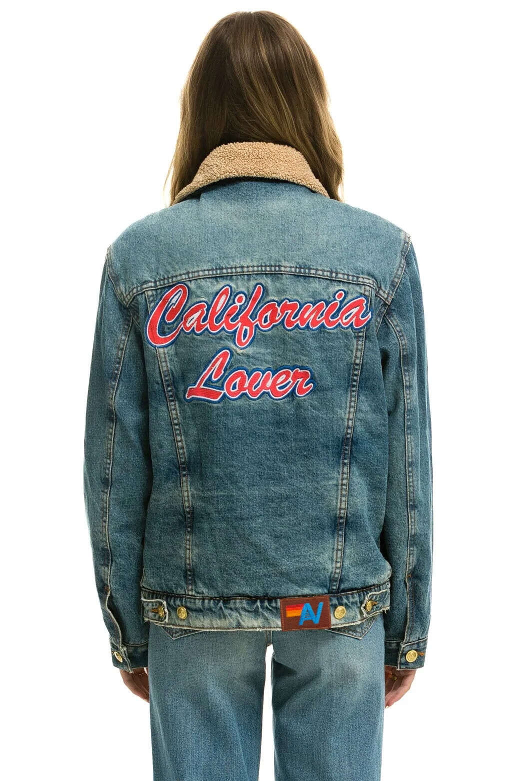 CALI LOVER RANCH SHERPA DENIM JACKET - VINTAGE Denim Jacket Aviator Nation