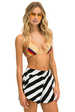 Load image into Gallery viewer, CAUTION WOMENS LOUNGER SHORT - BLACK // WHITE Women&#39;s Lounger Shorts Aviator Nation