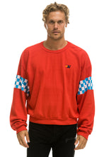 Carregar imagem no visualizador da galeria, CHECK 2 SLEEVE RELAXED CREW SWEATSHIRT - RED // WHITE // BLUE Sweatshirt Aviator Nation
