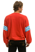 Carregar imagem no visualizador da galeria, CHECK 2 SLEEVE RELAXED CREW SWEATSHIRT - RED // WHITE // BLUE Sweatshirt Aviator Nation