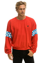 Carregar imagem no visualizador da galeria, CHECK 2 SLEEVE RELAXED CREW SWEATSHIRT - RED // WHITE // BLUE Sweatshirt Aviator Nation