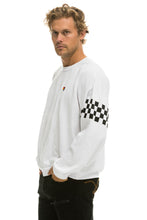 Carregar imagem no visualizador da galeria, CHECK 2 SLEEVE RELAXED CREW SWEATSHIRT - WHITE Sweatshirt Aviator Nation