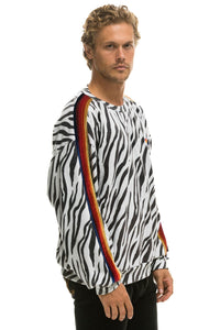 CLASSIC RELAXED FIT CREW SWEATSHIRT - ZEBRA Sweatshirt Aviator Nation