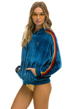 Load image into Gallery viewer, CLASSIC VELVET RELAXED PULLOVER HOODIE - VINTAGE BLUE Hoodie Aviator Nation