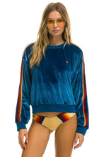 Load image into Gallery viewer, CLASSIC VELVET RELAXED SWEATSHIRT - VINTAGE BLUE Sweatshirt Aviator Nation