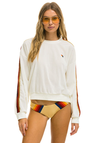 CLASSIC VELVET RELAXED SWEATSHIRT - VINTAGE WHITE Sweatshirt Aviator Nation