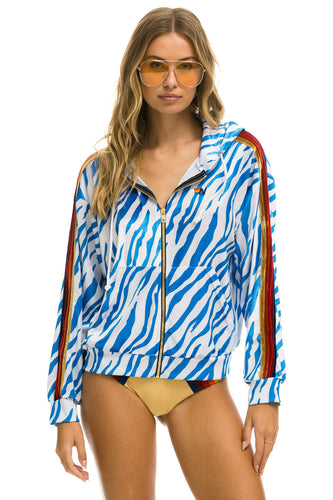 CLASSIC VELVET RELAXED ZIP HOODIE - BLUE TIGER Hoodie Aviator Nation