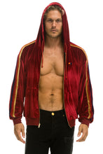 Carregar imagem no visualizador da galeria, CLASSIC VELVET RELAXED ZIP HOODIE - RED Hoodie Aviator Nation