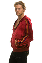 Carregar imagem no visualizador da galeria, CLASSIC VELVET RELAXED ZIP HOODIE - RED Hoodie Aviator Nation