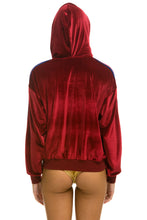 Carregar imagem no visualizador da galeria, CLASSIC VELVET RELAXED ZIP HOODIE - RED Hoodie Aviator Nation