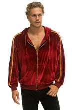 Carregar imagem no visualizador da galeria, CLASSIC VELVET RELAXED ZIP HOODIE - RED Hoodie Aviator Nation