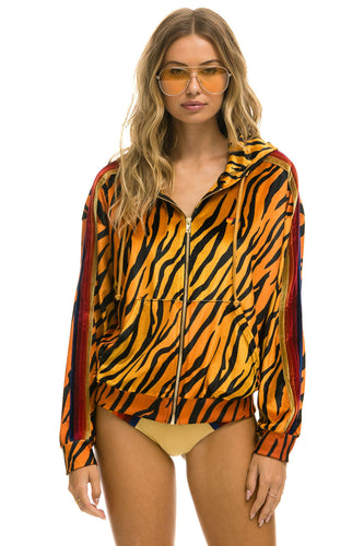 CLASSIC VELVET RELAXED ZIP HOODIE - TIGER Hoodie Aviator Nation