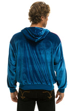 Load image into Gallery viewer, CLASSIC VELVET RELAXED ZIP HOODIE - VINTAGE BLUE Hoodie Aviator Nation