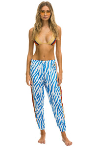 CLASSIC VELVET WOMEN'S SWEATPANTS - BLUE TIGER Womens Sweatpants Aviator Nation