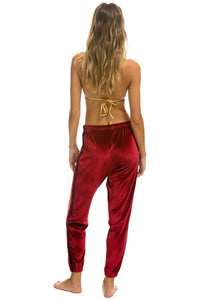 CLASSIC VELVET WOMEN'S SWEATPANTS - RED Womens Sweatpants Aviator Nation