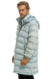 DENIM PUFFER LONG TREKKER JACKET - SUPER LIGHT Women's Outerwear Aviator Nation