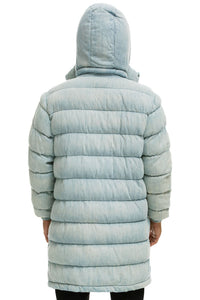 DENIM PUFFER LONG TREKKER JACKET - SUPER LIGHT Women's Outerwear Aviator Nation