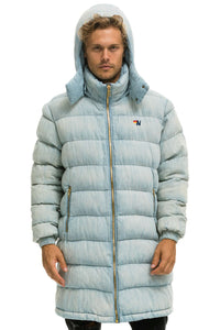 DENIM PUFFER LONG TREKKER JACKET - SUPER LIGHT Women's Outerwear Aviator Nation