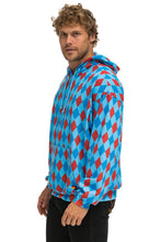 Carregar imagem no visualizador da galeria, DIAMOND REPEAT SMILEY RELAXED PULLOVER HOODIE - SKY Hoodie Aviator Nation