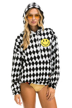 Last inn bildet i Galleri-visningsprogrammet, DIAMOND SMILEY 2 EMBRIODERY RELAXED PULLOVER HOODIE - WHITE // BLACK Hoodie Aviator Nation