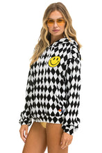 Last inn bildet i Galleri-visningsprogrammet, DIAMOND SMILEY 2 EMBRIODERY RELAXED PULLOVER HOODIE - WHITE // BLACK Hoodie Aviator Nation