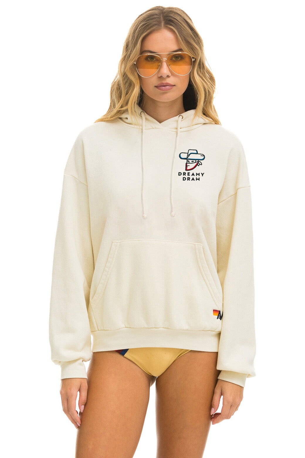 DREAMY DRAW 2023 RELAXED PULLOVER HOODIE - VINTAGE WHITE Hoodie Aviator Nation