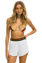 Cargar imagen en el visor de la galería, ELASTIC LOGO WOMEN&#39;S LOUNGER SHORTS - WHITE Women&#39;s Shorts Aviator Nation