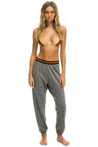 ELASTIC LOGO WOMEN'S SWEATPANTS - HEATHER GREY Women's Sweatpants Aviator Nation
