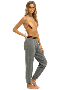 ELASTIC LOGO WOMEN'S SWEATPANTS - HEATHER GREY Women's Sweatpants Aviator Nation