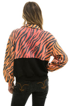 Last inn bildet i Galleri-visningsprogrammet, FLEECE UNISEX HALF ZIP COLOR BLOCK JACKET - TIGER Unisex Outerwear Aviator Nation
