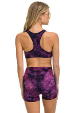 Carregar imagem no visualizador da galeria, HAND DYED 3 INCH HI-RISE BIKER SHORT - TIE DYE CRYSTAL ROSE Women&#39;s Active Shorts Aviator Nation