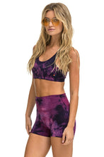 Carregar imagem no visualizador da galeria, HAND DYED 3 INCH HI-RISE BIKER SHORT - TIE DYE CRYSTAL ROSE Women&#39;s Active Shorts Aviator Nation