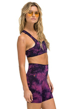 Carregar imagem no visualizador da galeria, HAND DYED 6 INCH HI-RISE BIKER SHORT - TIE DYE CRYSTAL ROSE Women&#39;s Active Shorts Aviator Nation