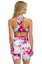 Carregar imagem no visualizador da galeria, HAND DYED 6 INCH HI-RISE BIKER SHORT - TIE DYE TURQUOISE Women&#39;s Active Shorts Aviator Nation