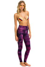 Carregar imagem no visualizador da galeria, HAND DYED FULL LENGTH HI-RISE LEGGINGS - TIE DYE CRYSTAL ROSE Leggings Aviator Nation