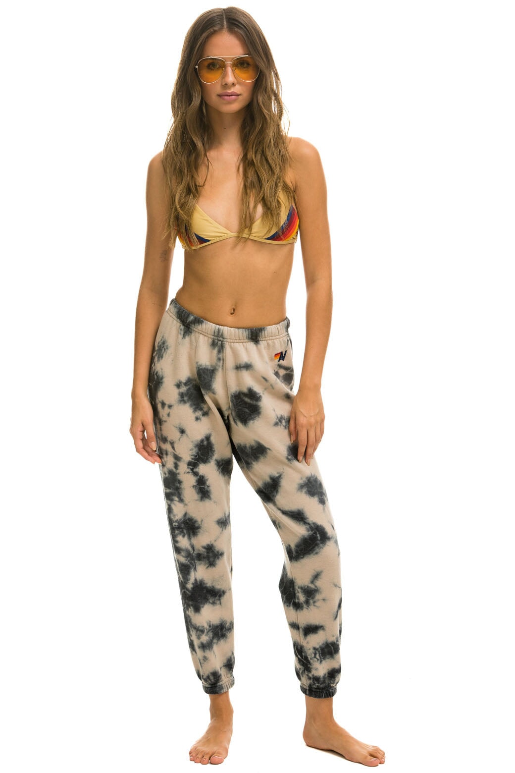 HAND DYED SWEATPANTS - TIE DYE DUSTY Women's Sweatpants Aviator Nation