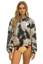 Carregar imagem no visualizador da galeria, HAND DYED YIN YANG RELAXED CREW SWEATSHIRT - TIE DYE DUSTY Sweatshirt Aviator Nation