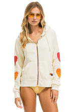 Load image into Gallery viewer, HEART FADE 4 ZIP HOODIE - VINTAGE WHITE Hoodie Aviator Nation