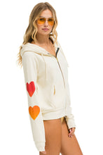 Load image into Gallery viewer, HEART FADE 4 ZIP HOODIE - VINTAGE WHITE Hoodie Aviator Nation